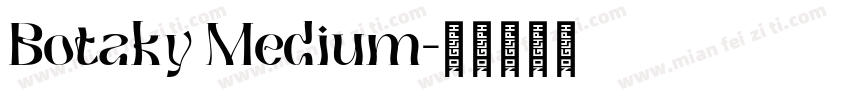 Botaky Medium字体转换